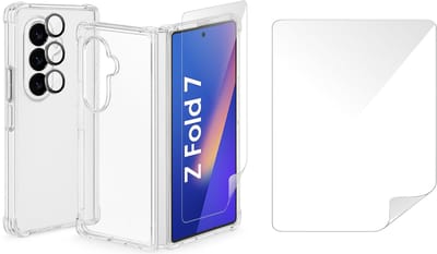 Hoesje geschikt voor Samsung Galaxy Z Fold 7 - Screenprotector Volledig Dekkend Premium PET & Camera Protector - Shockproof Transparant