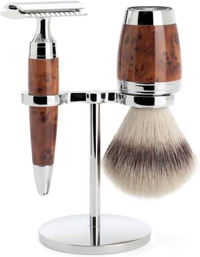 MÜHLE -Scheerset 3-delig -Stylo -Thuja wood -Saf.Razor
