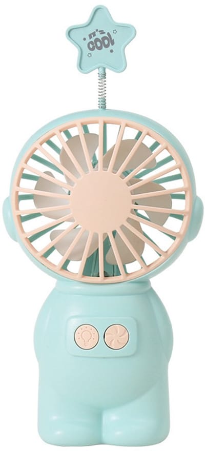 2-in-1 Draagbare Astronaut Mini Ventilator Met Lampen, Koelventilator, USB Oplaadbaar, Te Gebruiken Als Nachtlampje