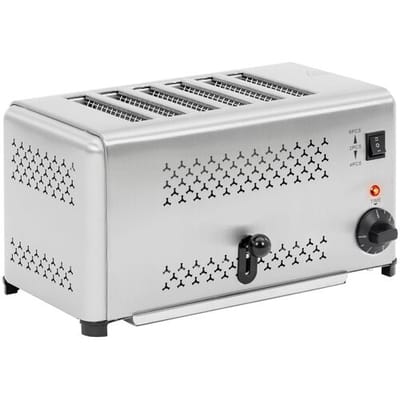 Royal Catering RCET-6N - Broodrooster - 6 Sneden - 2500 W - Roestvrij Staal