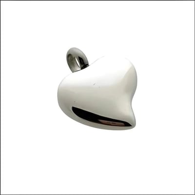 Aramat Jewels | Gedenkhangers | Zilverkleurig Hartje Crematiehanger – Staal Gedenksieraad Zonder Ketting | | | |20mm | Staal | Volwassenen | Verkleurd niet