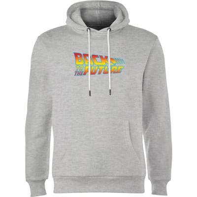 Back To The Future Classic Logo Hoodie - Grey - S