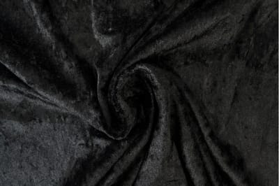 40 meter velours de panne - Zwart - Crushed velvet - 150cm breed