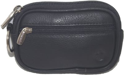 Oi zwart leren riemtasje zeer klein / kleinste etuitjes voor aan riem / sleutelbeursje / veilig 1-vaks portemonneetje / zwart leer /399