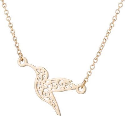 24/7 Jewelry Collection Origami Kolibrie Ketting - Vogel - Goudkleurig