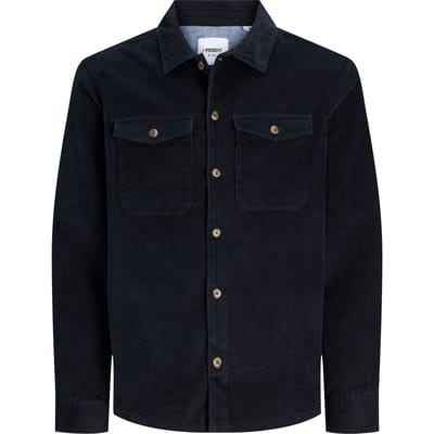 Produkt - Heren Overhemden Corduroy Overshirt - Zwart - Maat S