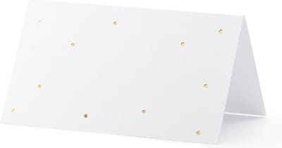 Partydeco - Plaatskaartje Dots Gold (10 stuks)
