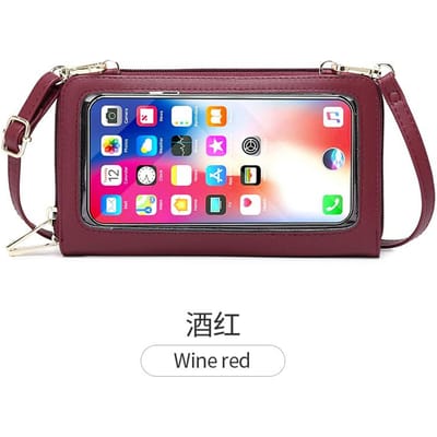 Nieuwe RFID Mode Dames Tas met Touchscreen Telefoontas Multifunctionele Pu Crossbody Schouderband Tas, Handtas, Muntportemonnee gray