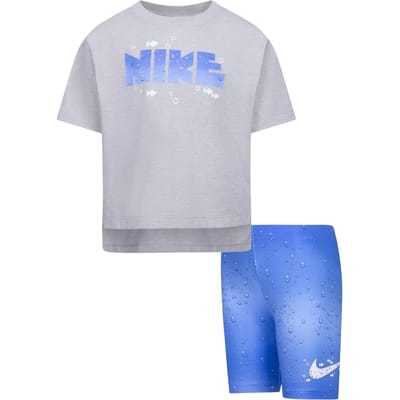 Nike Kinderen/Kinderen Genie Bubble T-Shirt & Korte Set (Universitair Blauw)