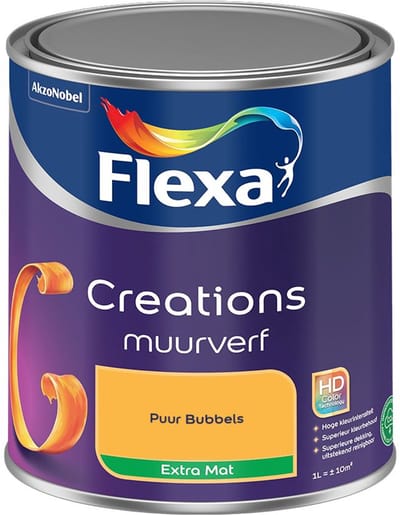 Flexa - Creations Muurverf Extra Mat - Puur Bubbels - Mengverf - 1 L