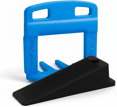 Professioneel Tegelnivelleringssysteem voor Metselwerk - 500 Clips en 100 Wiggen (1 mm)