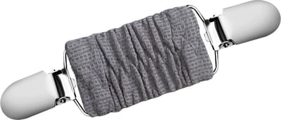 Fako Bijoux - Vestsluiting - Vestclip - Sjaalspeld - Vestklem - Fashion Accessoire - Elastisch - Mouwophouder - Grijs