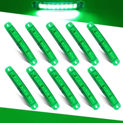 Zijmarkeringslichten Set - Positielichten Aanhanger - Voertuig Zichtbaarheid - IP67 Waterdicht - 10 Stuks - Groen