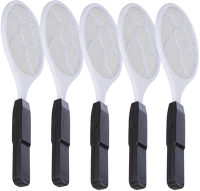 Atmosphera Elektrische vliegenmepper - 5x - wit - op batterijen - L44 cm
