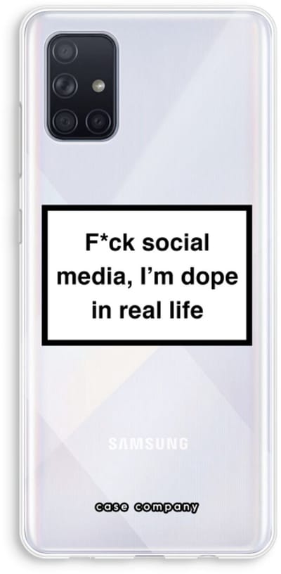 Case Company® - Hoesje geschikt voor Samsung Galaxy A71 hoesje - I'm dope - Soft Cover Telefoonhoesje - Bescherming aan alle Kanten en Schermrand