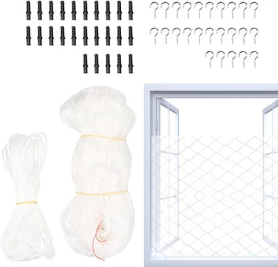 Netting Cat Safety, anti-val mesh kattenveiligheidshek voor terras - Huisdierenbescherming voor deuropening, terras, poort, trap, balkonraam