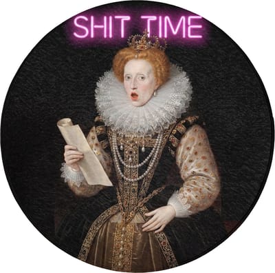 Badmat rond 70x70 cm - Antislip - Portret - Humor - Neon - Badmatten voor badkamer - Badkamermat - Douchemat - Ronde badkamer mat
