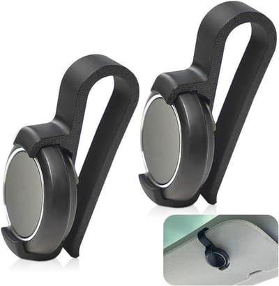 Allecto Plus - 2-pack zonneklephouders voor Co-Driver NO 1 - Zwart - Eenvoudige bevestiging - Compatibel met diverse modellen - Auto accessoire