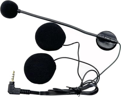 Helmset Speakers - Motorfiets Communicatie - Rijden Met Muziek - Ruisonderdrukkende Microfoon - 3.5mm Connector - Zwart