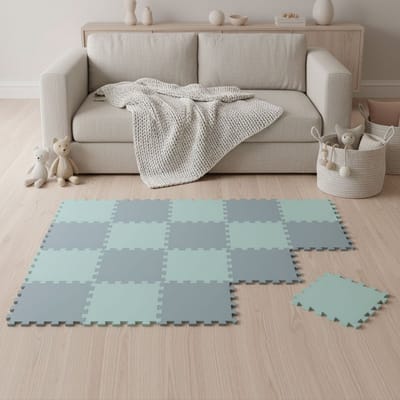 Van dag Één: 18-delige Baby Puzzel Speelmat - 30x30 EVA Schuim Kruipmat Vloermat Speeltapijt Kind