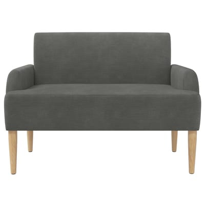 vidaXL - Lovingseat - met - knoopge - tuft - Donkergrijs - 116 - x - 67 - x - 81 - cm