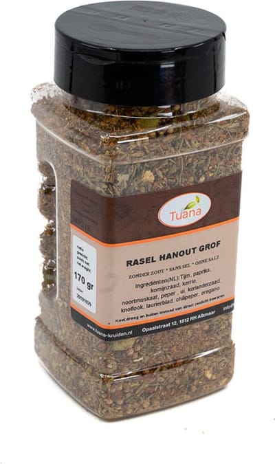 Tuana Kruiden - Rasel Hanout Kruiden Grof - Strooibus 140 Gram - Tuanashop - MP-R-0002
