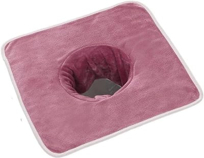 Massage Tafel Laken - SPA Tafelhoes Gezichtsgat - Professionele Massage - Zacht Koraalfluweel - 35 x 35 cm - Paars