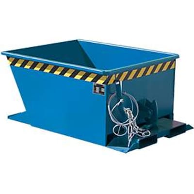 Kiepbak GU-RZ30, voor trolleytreinen, kiep- en schuifbeveiliging, 300 l, RAL 5012 blauw