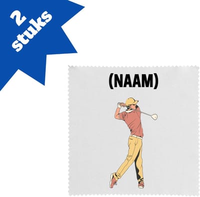 Akyol - golf met eigen naam brillendoekjes - Golfen - golfer - sport - 17,8 bij 17,8 cm - 2 stuks