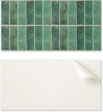 Zelfklevend vinylpaneel met decoratieve print, 100x50 cm, verticale tegels