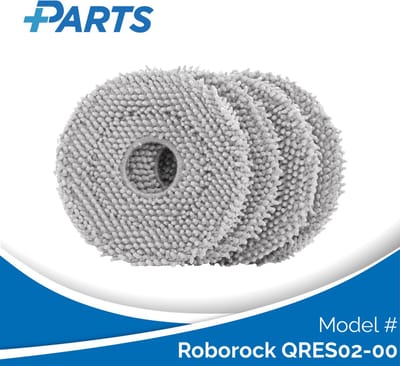 Roborock QRES02-00 Dweilpads (4 Stuks, Plus.Parts® alternatief voor 8.02.0246)