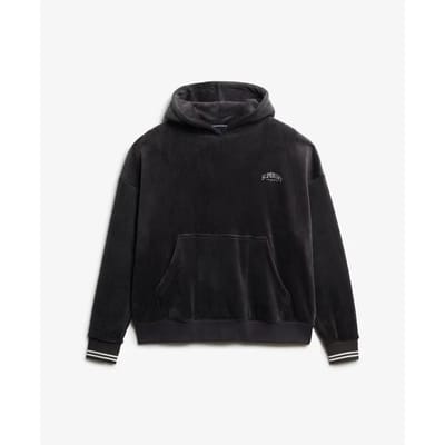 Superdry - Country Club Velour Relaxed Hoodie - Dames - Hoodies