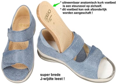 Fidelio Hallux -Dames - blauw licht - sandalen - maat 36