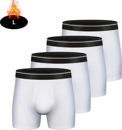 Nivard Onderbroeken Heren - Boxershort - Ondergoed - Boxer - Underwear - Mannen - 4 Pack - Wit - L