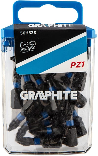 Graphite - PZ1 Slagbit - 25 mm - Staal S2 - 20 stuks