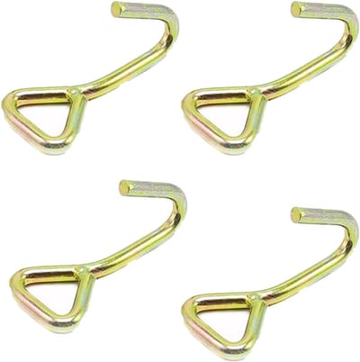 Dailygoods- Ratelhaken 4 stuks - 25 mm/800 kg - Sterk/Duurzaam - Corrosiebestendig - Voor sjorbanden/Aanhangers - Hoge sterkte staal - Haak