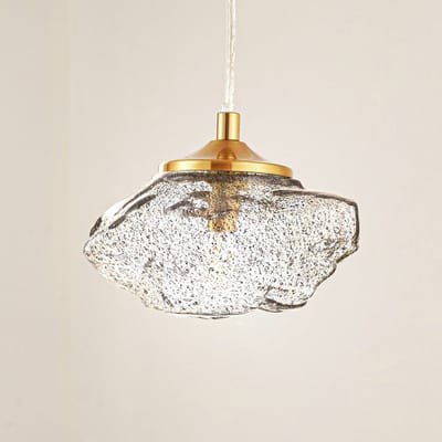 Lindby - hanglamp - 1licht - Glas, ijzer - H: 8.5 cm - G9 - Zwart, messing