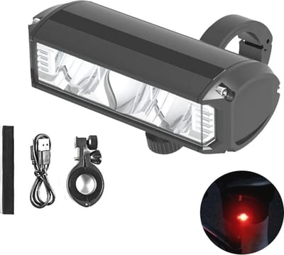 Superheldere LED fietslamp met 2600 lumen en 80.000 mAh batterij - USB oplaadbaar, waterdicht en multifunctioneel