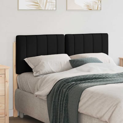 vidaXL - Gestoffeerd - hoofdbord - Bruin - en - Zwart - 120 - cm - Massief - grenenhout