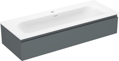 Mexen Orio badkamerkast 120 cm met wastafel Vela, 1 lade, grafiet mat/wit mat - 91A10-12023-1-BF66-W23M01