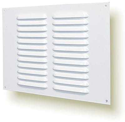 Ventilatierooster Metalen voor Ventilatie - 25 x 20 cm - Wit