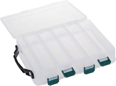 Transparante Plastic Visdoos met 10 Compartimenten, Dubbelzijdige Opbergruimte voor Aas, Lures en Wobblers, Compact 20 x 16 x 4.8 cm