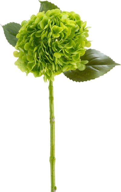 Easyplants | Kunstbloem Charlotte Hortensia Real Touch donkergroen 55 cm | Zijde | Nepbloemen | groen | Onderhoudsvrij | Kant-en-klaar