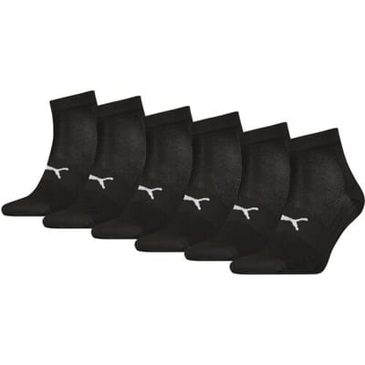 Puma Sport Quartersokken Light 6-pack Zwart-35/38