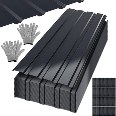 Trapeziumplaten - Dakplaten Metaal - Dak Bedekken - Roestvrij Staal - 12 m² Totaal - Antraciet