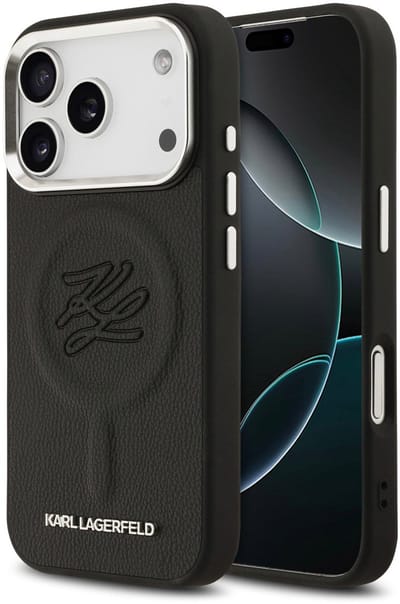 Karl Lagerfeld Telefoonhoesje voor iPhone 17 Pro - MagSafe geschikt - Zwart