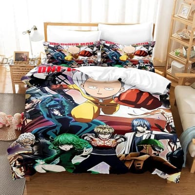 One Punch Man Beddengoed Collectie Enkel Twin Vol Queen King Size Bed Collectie Volwassen Kinder Slaapkamer Dekbedovertrek Collecties 3D Anime Beddengoed Set 70x133cm 2pcs