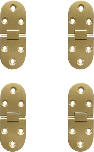 Scharnieren Ronde Rand met Schroeven Scharnier voor Klaptafel Kast Kastdeuren Hout Houten Doos Anti Roest Duurzaam Koper Polijsten 4pcs
