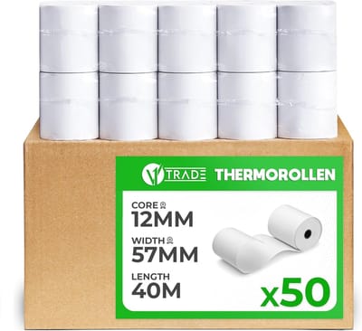 Thermorollen 57 mm x 40 m voor bonprinters - Premium kassarollen voor heldere afdrukken