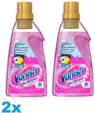Vanish Oxi Action Wasbooster Gel - Vlekverwijderaar voor gekleurde was - 2 x 1.5L